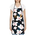 thumbnail image 3 of Fuzoiu Lilies Flowers Print Kitchen Cooking Aprons,Kitchen Cooking BBQ Aprons,Chef Apron with 2 Pockets for Men Women,Art Aprons for Painting Pottery Ceramics, 3 of 7