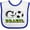White and Royal, variant on Inktastic Go, Brazil- Soccer, Football Boys or Girls Baby Bib