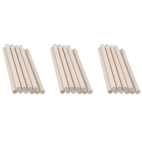 150Pcs Wooden Dowel Rods Unfinished Wood Dowels, Solid Hardwood Sticks for Crafting, Macrame, DIY & More, Sanded Smooth