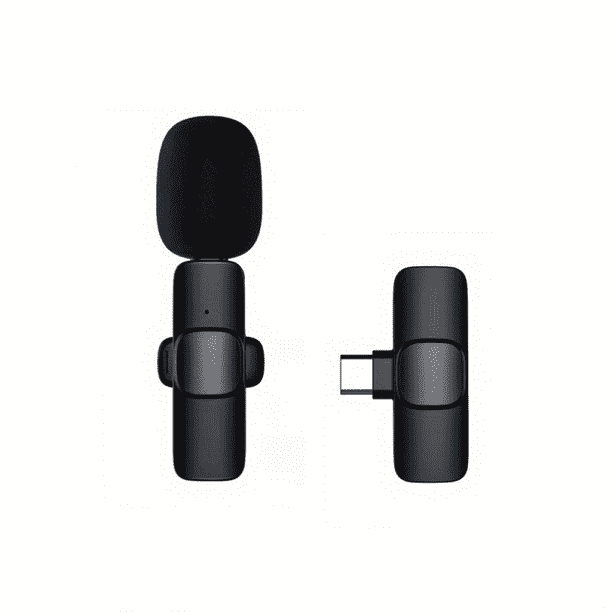 Micrófono inalámbrico de solapa Plug & Play – Compatible con iPhone, Android, USB-C, ideal para grabación, entrevistas, vlogs y podcasts