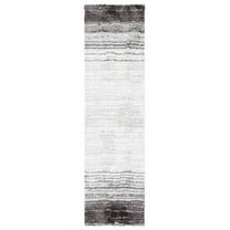 SAFAVIEH Berber Bijar Abstract Shag Area Rug, 2'3" x 8' Runner, Grey/Dark Grey