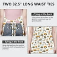 thumbnail image 6 of Cartoon Construction Vehicles Animals Apron-Garden Aprons for Women with Pockets-Cotton Linen Waterproof Kitchen Cooking Gardening Aprons Adjustable for Kitchen,Cooking,BBQ and Salon 33x27 Inch, 6 of 7
