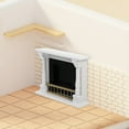 thumbnail image 4 of Mini House Wood Fireplace Doll House Mini Fireplace Model Miniature Furniture Model, 4 of 9