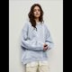 thumbnail image 5 of Sudadera de Mujer con Cuello Redondo de Gran Tamaño Y2K, Suéter de Moda de Otoño e Invierno, Jersey. Flor Gris M, 5 of 8
