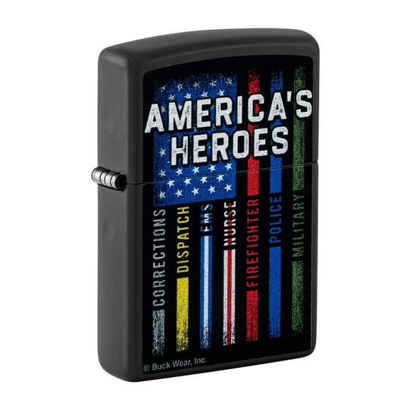 Zippo 48634 Buck Wear American Heros Design Briquet de Poche Noir