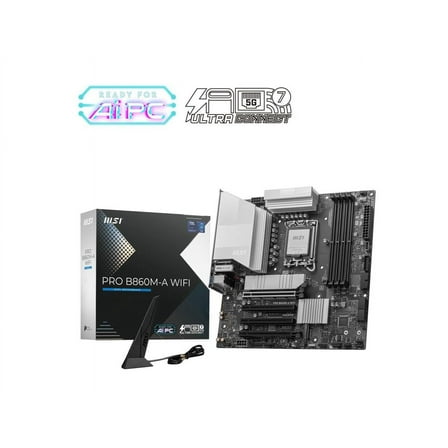 MSI B860M-A WIFI Gaming Desktop Motherboard - Intel B860 Chipset - Socket LGA-1851 - Micro ATX (b860mawifi)