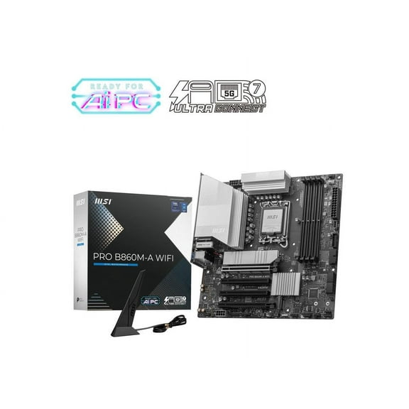 MSI B860M-A WIFI Gaming Desktop Motherboard - Intel B860 Chipset - Socket LGA-1851 - Micro ATX (b860mawifi)