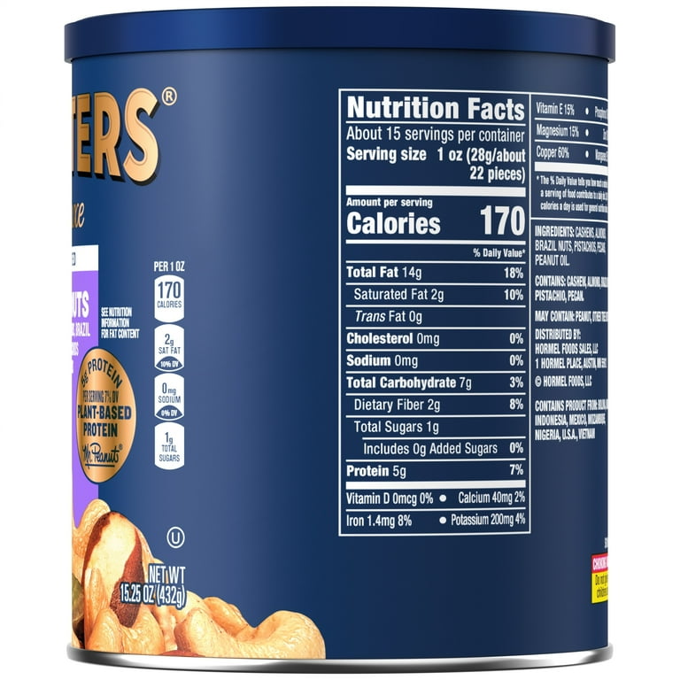 PLANTERS Deluxe Unsalted Mixed Nuts, Party Snacks, Plant PLANTERS Deluxe Unsalted Mixed Nuts, Party Snacks, Plant