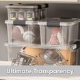 thumbnail image 6 of Superio Clear Plastic Storage Bin with Lid,Non-Toxic, BPA Free, Odor Free, Organizer Storage Box, Stackable Plastic Tote for Home, Garage, School, and Office, X-Small, 3.5 Quart, 2 Pack, 6 of 9