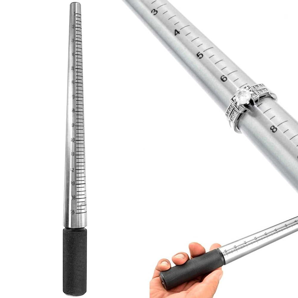 1 Steel Ungrooved Ring Mandrel Marked Sizer Gauge Jewelers Sizing