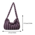 thumbnail image 2 of Bolso de hombro para mujer bolso de mano de felpa esponjoso de invierno bolso cruzado color morado, 2 of 9