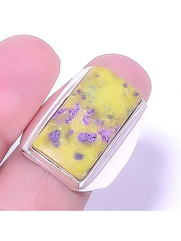 Atlantisite Stichite Gemstone 925 Sterling Silver Handmade Ring s.9 R7828-5 A398, Beautiful Jewelry For Woman, New Year Sale, Valentin's Day Gift
