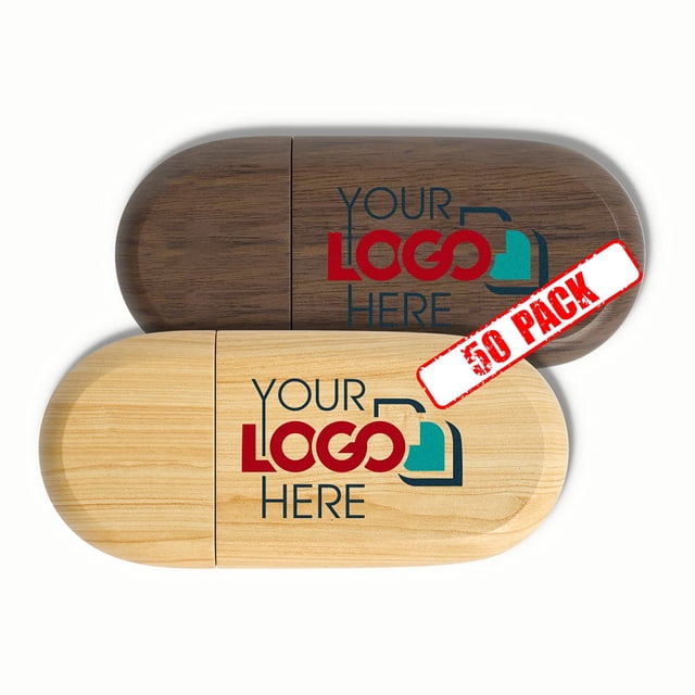 Unidad flash USB Possibox Custom Wood de 16 GB con logotipo, paquete de 50