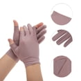 thumbnail image 3 of Unique Bargains 1 Pair Anti-slip Sun Protection Half finger Manicure Gloves Pink, 3 of 6