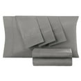 thumbnail image 2 of Empyrean Bedding 6 Piece Luxury Soft Double Brushed Premium Microfiber Bed Sheet Set, Deep Pocket Fitted Sheet, Top Sheet, 4 Pillow Cases, Full - Gray, 2 of 9