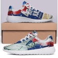thumbnail image 3 of God Bless America Shoes Patriotic Independence Day 4th Of July Shoes Print Sneakers Lightweight Comfortable Running Shoes for Men Women White Size 9.5, 3 of 7