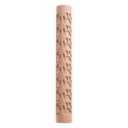 VIEGINE Embossed Wooden Rolling Pins with Star Christmas Theme Pattern Gift for Baking Best Gift Choice Comfortable Girp Roller