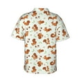 thumbnail image 3 of Uemuo Squirrel Playing Printed Regular Fit Short Sleeve Casual Hawaiian Shirt for Men,Aloha shirt,Tropical shirt,Floral print shirt,Vacation Beach shirt-X-Large, 3 of 9