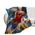 thumbnail image 2 of Manta de franela cálida y acogedora de Wonder Woman para sala de estar, dormitorio, cama, sofá, camping, viajes, mantas de vellón para todas las estaciones, regalos para niños, niñas, niños y, 2 of 8