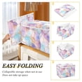 thumbnail image 2 of Yayeee Collapsible Cube Storage Bin with Lid Fabric Closet Decorative Basket with Handles, Watercolor Marble Pattern, 2 of 7