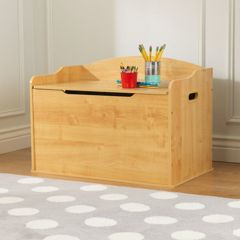 KidKraft Austin Wooden Toy Box/Bench With Safety Hinged Lid, 57 OFF