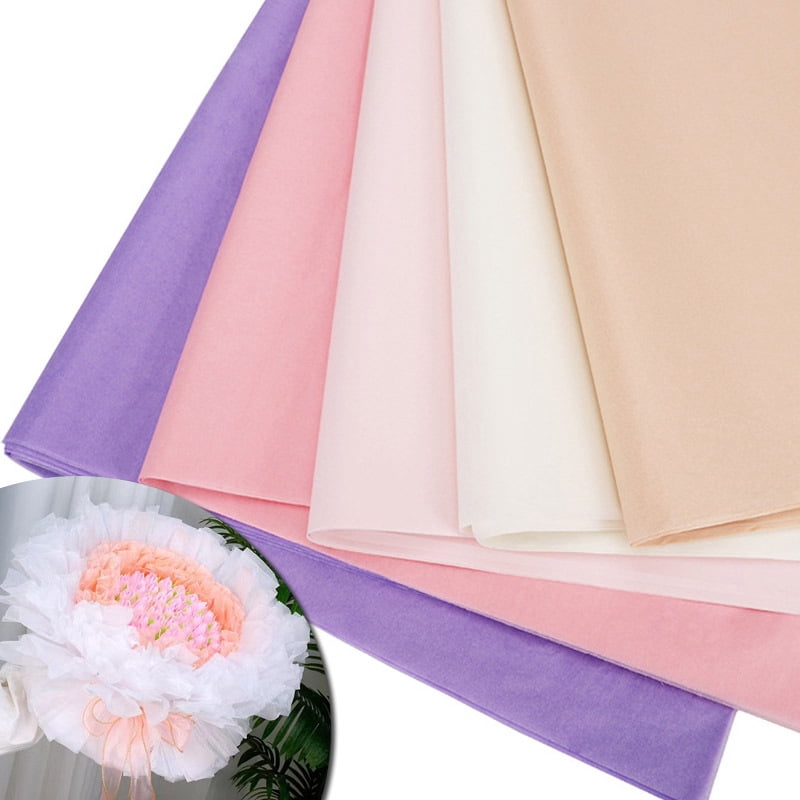 40Pcs 50*70cm Tissue Paper Flower Bouquet Wrapping For Florist Wedding Birthday Party Gift Flower Paper Home Decoration Party