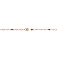 thumbnail image 4 of 18K Yellow Gold Plated Silver Red Created Ruby and White Moissanite and Round White Lab Grown Diamond Tennis Bracelet for Women (3.04 Cttw, Gemstone Birthstone, Oval 6X4MM, 7.25 inches), 4 of 4