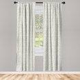 thumbnail image 3 of Ambesonne Ivory and Blue Curtains, Feminine Botany, Pair of 28"x84", Pale Green Pale Blue, 3 of 5