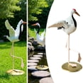 thumbnail image 6 of Crane Bird Statues Outdoor Figurines Sculpture Resin Ironwork for Courtyard Landscape Pond Decoration Yard, 6 of 8