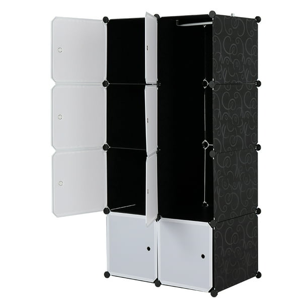 COMHER 8 Cube Organizer Stackable Cube Storage Shelves Design