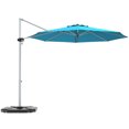 thumbnail image 4 of Gymax Parasol Déporté Suspendu de Patio 11 Pi avec Base d'Inclinaison à 360° Bleu, 4 of 10