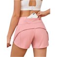 thumbnail image 2 of Women High Waisted Running Shorts, Quick Dry Yoga Gym Shorts with Liner Zipper Pocket, Casual Athletic Sports Shorts, 2 of 5