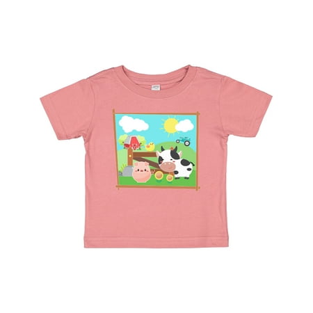 

Inktastic Farm Animals with Cow Chick and Pig Gift Baby Boy or Baby Girl T-Shirt