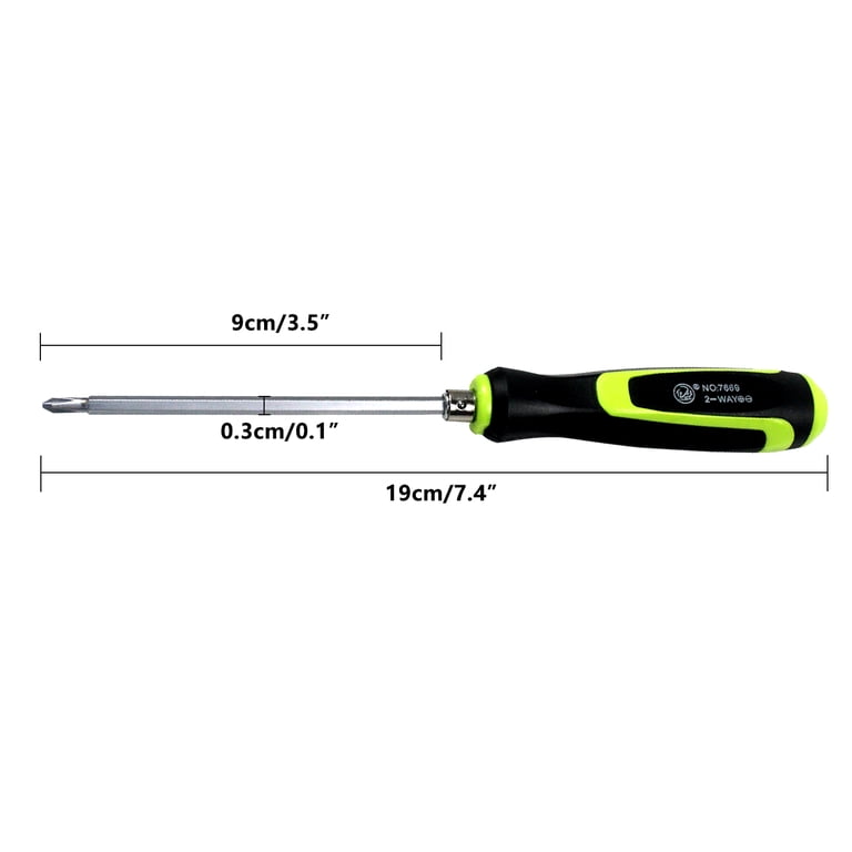 QUARKZMAN 4 Stück SL3/SL4/SL5/SL6 Schlitz Schraubendreher Bit Set, 1/4
