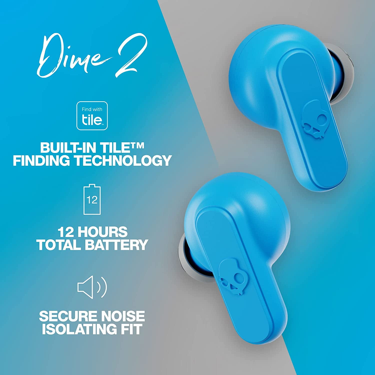 Skullcandy Dime 2 True Wireless Earbuds with Tile™ Technology