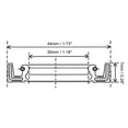 thumbnail image 3 of Oil Seal 30mm Inner Dia 44mm OD 7mm Thick Fluorine Rubber Double Lip Sealing 2Pcs, 3 of 3
