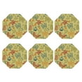 thumbnail image 2 of Disketp Floral With Butterflies Funny Coasters,6 Pcs Leather Coasters With Holder, Perfect Housewarming Hostess Gifts,Protect Furniture From Water Marks Scratch And Damage, 2 of 9