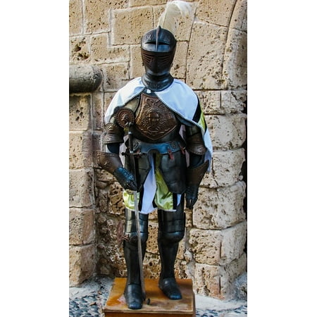 LAMINATED POSTER Protection Helmet Medieval Metal Sword Armor Poster Print 24 x