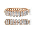 thumbnail image 5 of Elegant 0.02 Carat Natural Diamond Accent Hoop Earrings In 14K Rose Gold Plated, 5 of 6