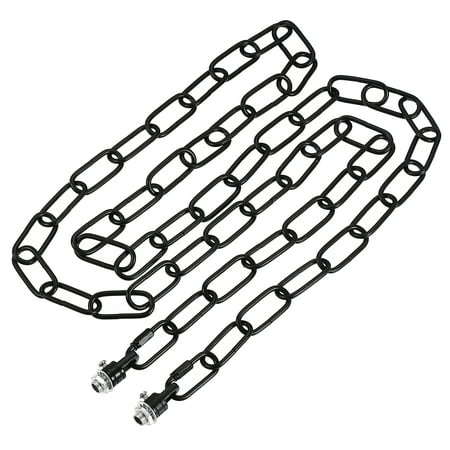 

Uxcell 1.83m Long Hook Loops Connectors Pendant Light Fixture Chain Black 1 Set