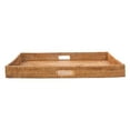 thumbnail image 5 of Kouboo La Jolla Square Rattan Jumbo Sized Centerpiece and Ottoman Tray, for Coffee Table, Breakfast, Drinks, Snack, Bread, 5 of 7