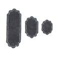 thumbnail image 3 of Home Weavers Allure Collection 100% Cotton Non-Slip Bathroom Rug Set Machine Washable Bathroom Rug-17"x24", Bath Rug- 21"x34", Runner- 21"x54", Dark Gray Color 3 Piece Bath rug set, 3 of 5