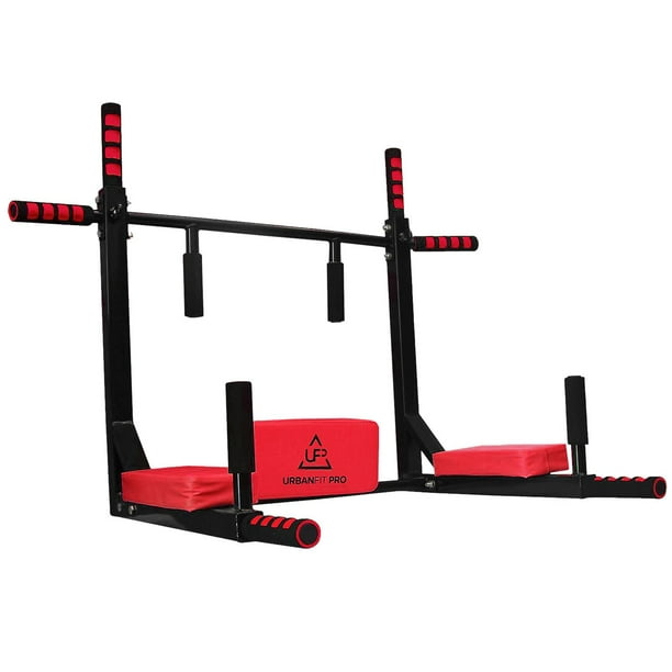Gym Barra Para Dominadas Color 8 En 1 Uso Rudo fondos espalda uso domestico rojo Unitalla UrbanFit Pro AT17198
