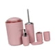 thumbnail image 5 of Juego de accesorios de baño de 6 piezas, portacepillos completo y vaso para jabón líquido. Rosa, 5 of 9