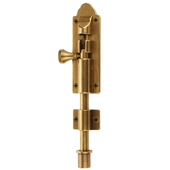 Runningfish Antique Copper Barrel Bolt Buckle Heavy Duty,Vintage Solid Brass Thickened Door Latch,Furniture Reproduction Restorations Hardware C63