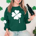 thumbnail image 5 of ZVAVZ Hauts d'Entraînement pour Femmes, Tunique Irlandaise à Manches 3/4, Col Rond Vert, Chandail Graphique pour la Fête du Papa, Vert, TG, 5 of 5
