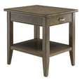 thumbnail image 1 of Leick Furniture Laurent 24"H End Table with Drawer and Display Shelf in Gray, 1 of 8