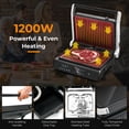 thumbnail image 5 of Costway Electric Panini Press Grill Sandwich Maker with LED Display & Removable Drip Tray, 5 of 12