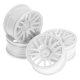 thumbnail image 1 of 4 Piezas de Neumáticos de Coche de Carreras Resistentes de 2,05 Pulgadas de Diámetro, Piezas de Reparación, Accesorios para Llantas RC 1/10 FW06 TT01 Blanco, 1 of 10