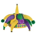 thumbnail image 1 of Mardi Gras Plush Spiked Jester Hat Adult Costume Accessory, 1 of 1
